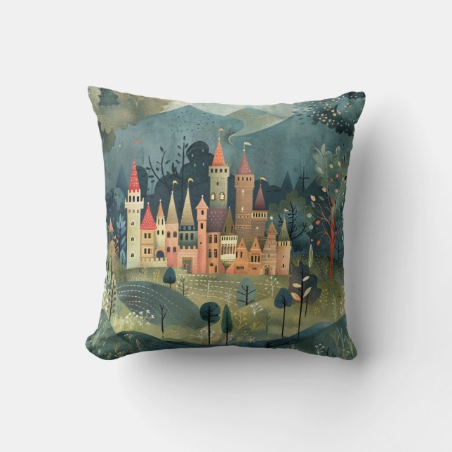 PRINCESS CASTLE THROW PILLOW (Front)