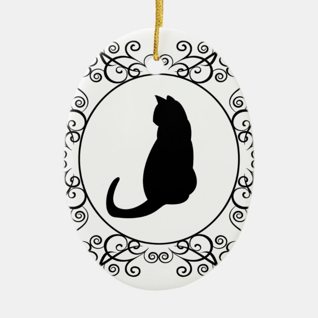 Princess Cat Ceramic Ornament (Front)