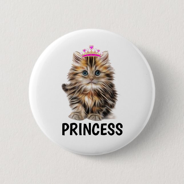 PRINCESS CAT KITTEN BUTTONS (Front)