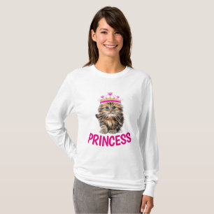 PRINCESS CAT kITTEN T-Shirts, Ladies Girls T-Shirt