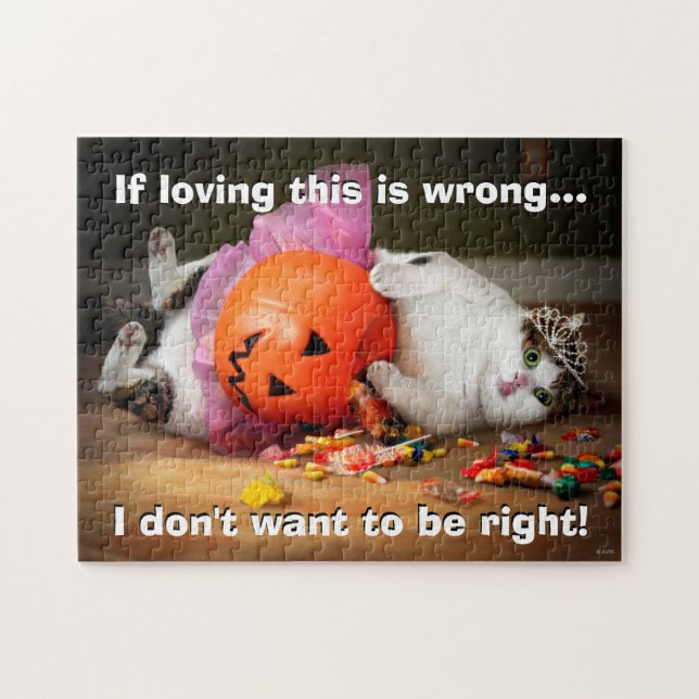 Princess Cat With Candy Bucket Jigsaw Puzzle (Horizontal)