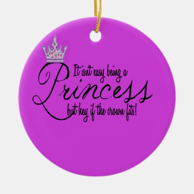 Princess Ceramic Ornament (Front)