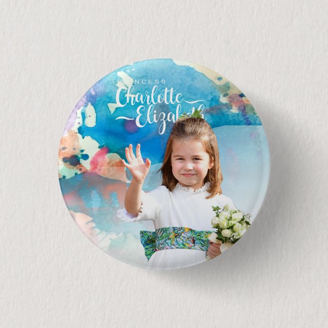 Princess  Charlotte Elizabeth  6th Birthday Magnet 3 Cm Round Badge (Front)