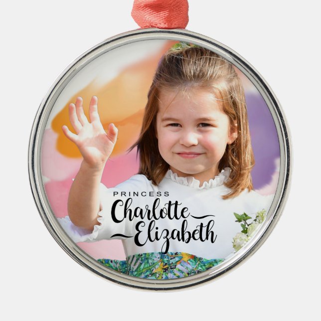 Princess Charlotte Elizabeth 7th Metal Ornament (Front)