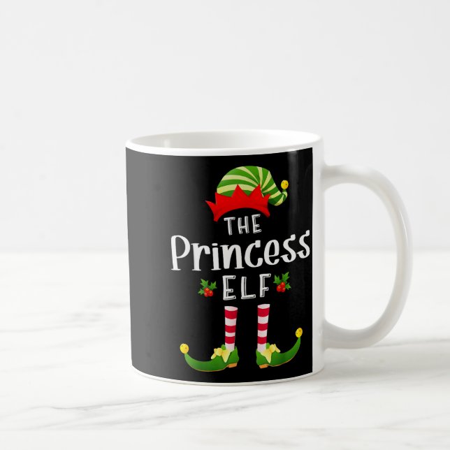 Princess Christmas Elf Matching Pajama X-mas Party Coffee Mug (Right)
