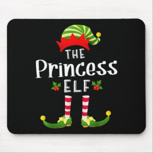 Princess Christmas Elf Matching Pajama X-mas Party Mouse Pad