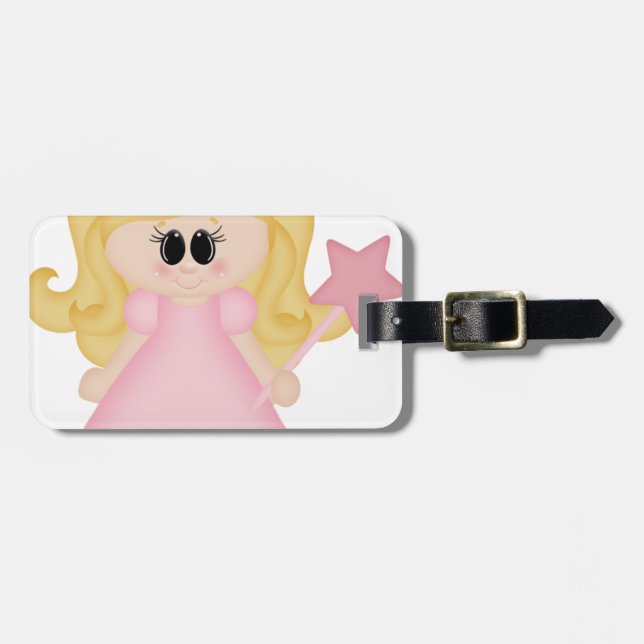 Princess cinderella  in pink luggage tag (Front Horizontal)