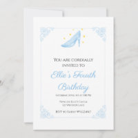 Princess Cinderella Slipper Birthday Invitation