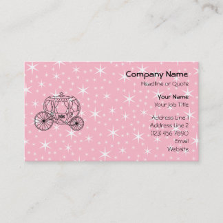 Princess Coach Design in Black and Pink. Business Card