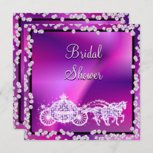 Princess Coach & Horses Bridal Shower Invitation