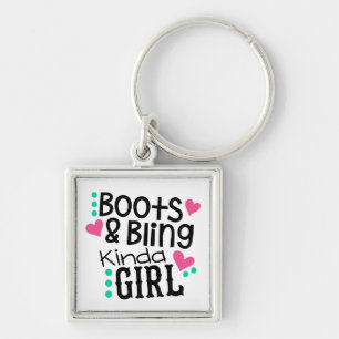 Princess Cowgirl Bling Country Western Horse Lover Key Ring