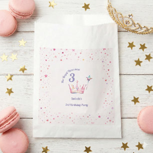 Princess Crown 3rd Birthday Royal Threeness Favour Bag