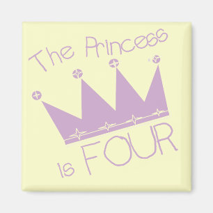 Princess Crown 4th Birthday Tshirts Magnet
