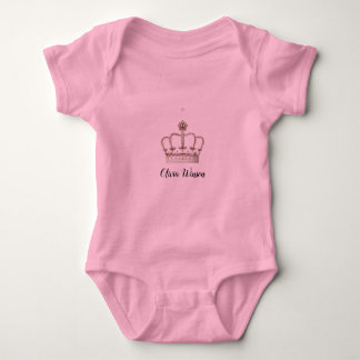 princess crown baby bodysuit