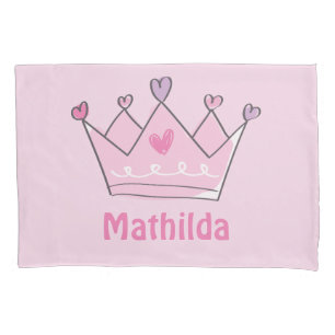 princess crown, baby gift, personalised   pillowcase