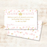 Princess Crown Baby Shower Diaper Raffle Ticket Enclosure Card<br><div class="desc">This design is in our "Princess Crown" baby shower theme in pink and gold. The collection of coordinating products is available in our shop, zazzle.com/doodlelulu*. Contact us if you need this design applied to a specific product to create your own unique matching item or gift! Thank you so much for...</div>