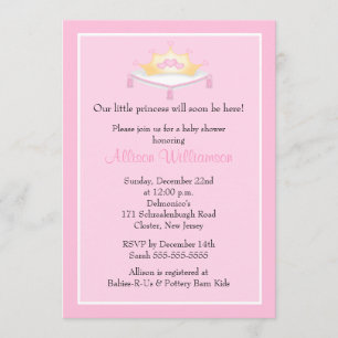 Princess Crown Baby Shower Invitation
