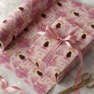 Princess Crown Birthday Wrapping Paper