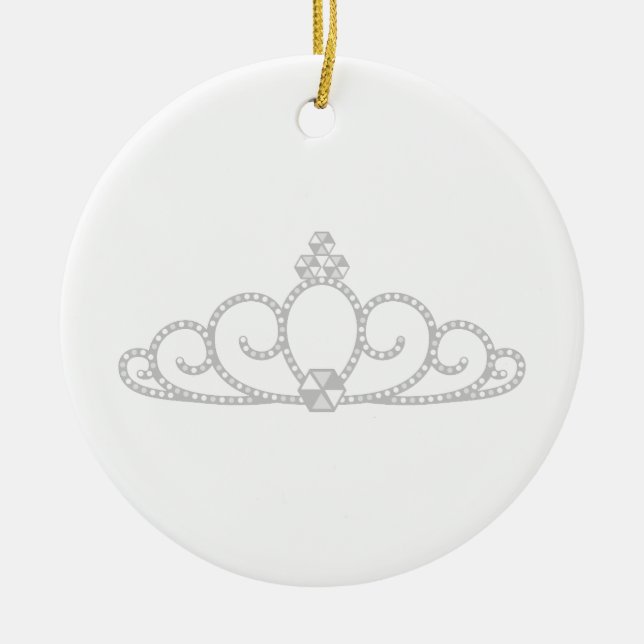 Princess Crown Ceramic Tree Decoration (Front)