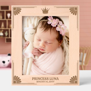 Princess Crown & Daisy Corners Daughter's Name Etched Frames