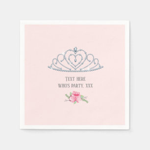 princess, crown, glitter crown, napkin