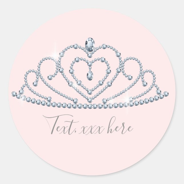 princess, crown, glitter crown, stickers (Front)
