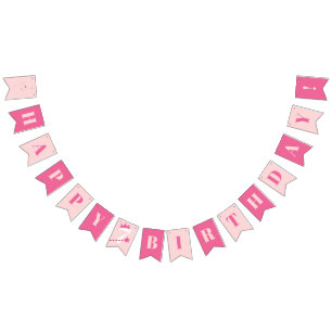 Princess crown kids happy birthday banner
