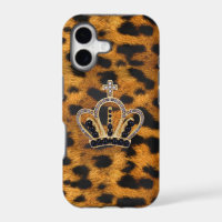 Princess Crown Leopard Fur iPhone 5 Case