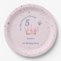 Princess Crown Pastel Pink Little Girl Birthday