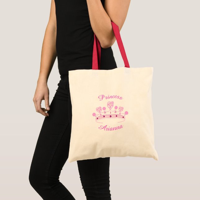 Princess Crown Personalised Tote Bag (Front (Product))