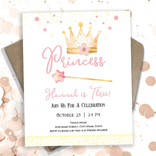 Princess Crown Pink 3rd Girl Birthday Budget (Creator Uploaded)