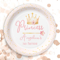 Princess Crown Pink Little Girl Birthday 