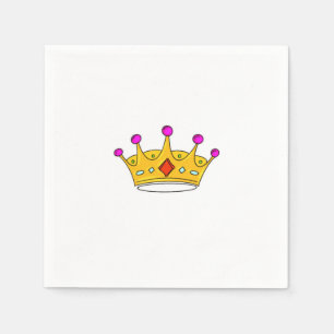 Princess crown, prince crown, crown theme napkin