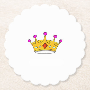 Princess crown, prince crown, crown theme paper coaster