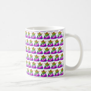 Princess Crown Rainbow Emoji Poop Coffee Mug