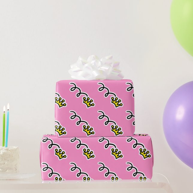 Princess crown wrapping paper (Party Gifts)