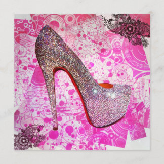 Princess Crystal Heel Greeting Card