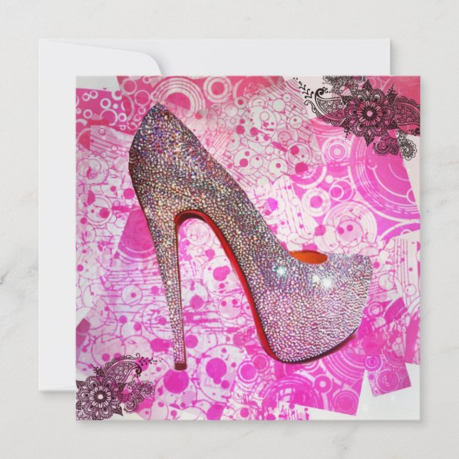 Princess Crystal Heel Greeting Card (Front)