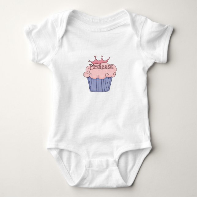Princess Cupcake Baby Bodysuit (Front)
