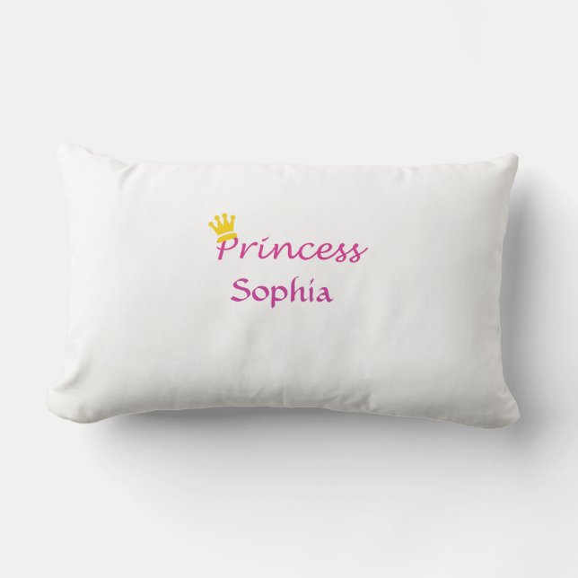 Princess Custom Name Lumbar Pillow (Front)