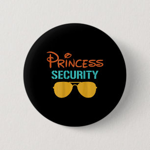 Princess Dad Security Halloween Men Matching Black 6 Cm Round Badge