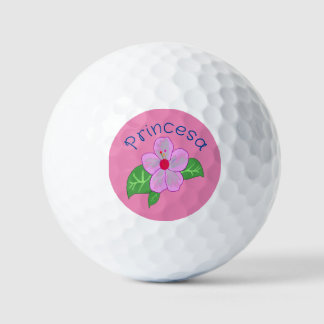 Princess design golf balls
