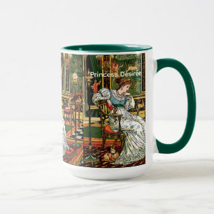 Princess Désirée, Pretty Girl Vintage Art Name Mug