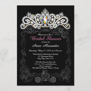 Princess Diamond Tiara Bridal Shower Invitations