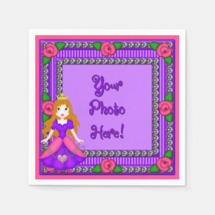 Princess Diamonds FR01-PURBL-PAPER NAPKINS