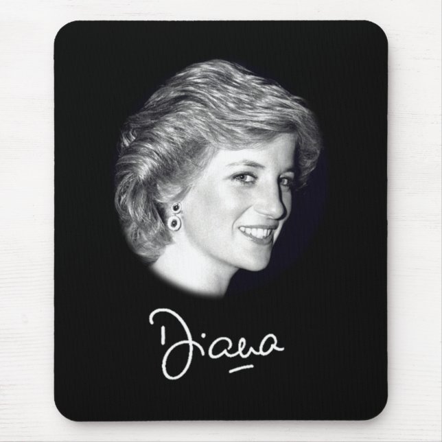 Princess Diana autograph Mouse Pad (Front)