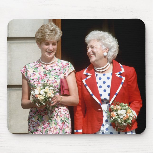 Princess Diana-Barbara Bush Mouse Pad (Front)