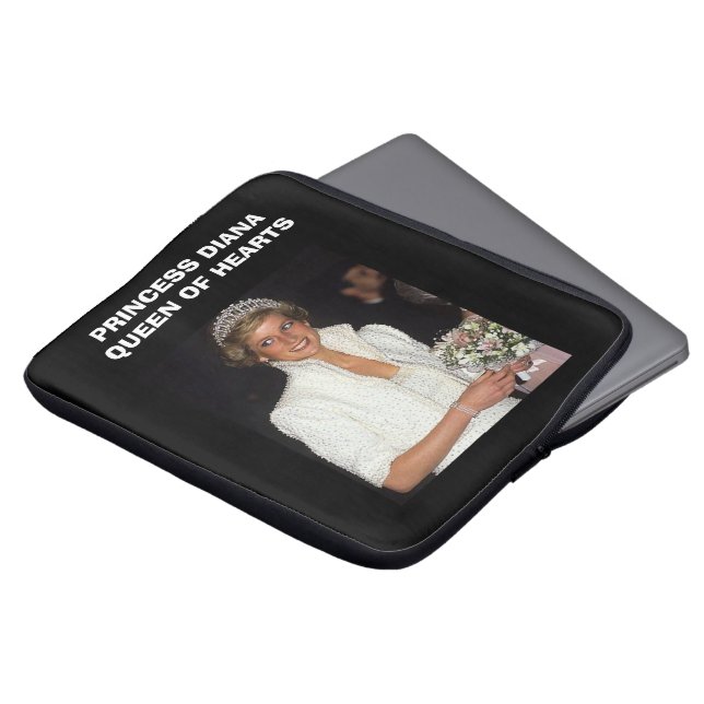PRINCESS DIANA Queen of Hearts Laptop Sleeve (Front Top)