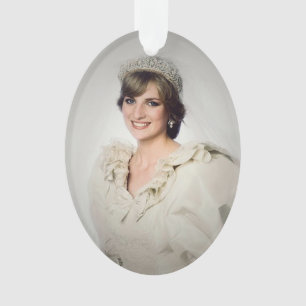 Princess Diana wedding portrait stylised Ornament