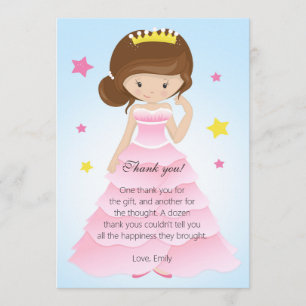 Princess Dress Thank You Card